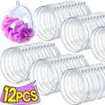 thumbnail image 2 of Bolas navideñas transparentes de 5/6/8/10 cm, bolas huecas de plástico rellenables para hacer tú mismo, adornos colgantes para árbol de Navidad, regalos para fiestas en el hogar, caja de decoración, 2 of 5