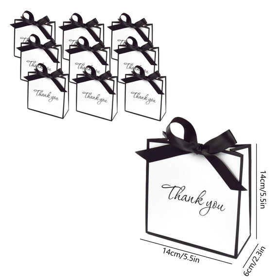 Bwiyojiz Home Decoration Holiday Products Count 10pcs Paper 10 Sets of Stamping Bow Hand Bags Neckties Mini Gift, Gifts for Yourself, White