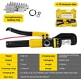 thumbnail image 2 of 10-ton hydraulic crimping tool set with 9 dies, for battery cables (12 to 2/0) - hydraulic cable crimping tool for electrical terminals and wire connections, 2 of 4