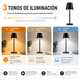 thumbnail image 2 of Lámpara de Mesa LED Kimhi Recargable Touch 3 Tipos de Luz Intensidad Ajustable USB Decoración Hogar Oficina Recámara, 2 of 6