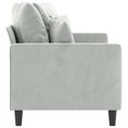 thumbnail image 2 of vidaXL 2-Seater Sofa Light Grey 140 cm Velvet, 2 of 5