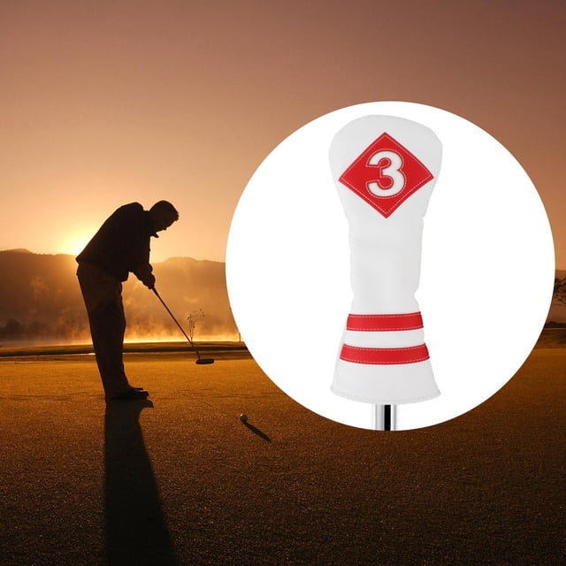 Funda DYNWAVEMX para cabezas de golf Driver Woods cuero rojo