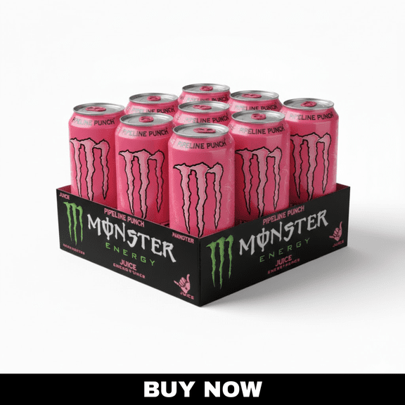 Monster Energy Juice Pipeline Punch, Juice   Energy Drink, 16 fl oz, 12-Pack