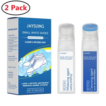 

2 Pack Shoe Cleaner+Shoe whitener Sneaker Cleaner Cleaning Kit