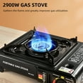 thumbnail image 4 of Outdoor Portable Furnace Adjustable Fire 2900W Furnace Lightweight Cooker Unit Kitchen Equipment for Camping Barbecue Hot Pot Cooking w/Storage Box, 4 of 9