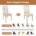 thumbnail image 5 of Imountek Stretch Dining Chair Slipcovers for Armless Chairs, 4Pack Waterproof Washable Jacquard Seat Covers, Taupe, 5 of 13