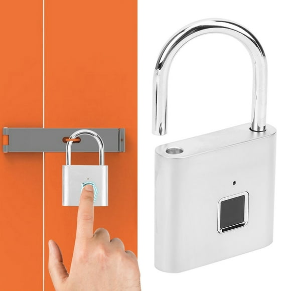 Smart USB Rechargeable Keyless , Fingerprint , Cabinet for Backpack Silver,Black