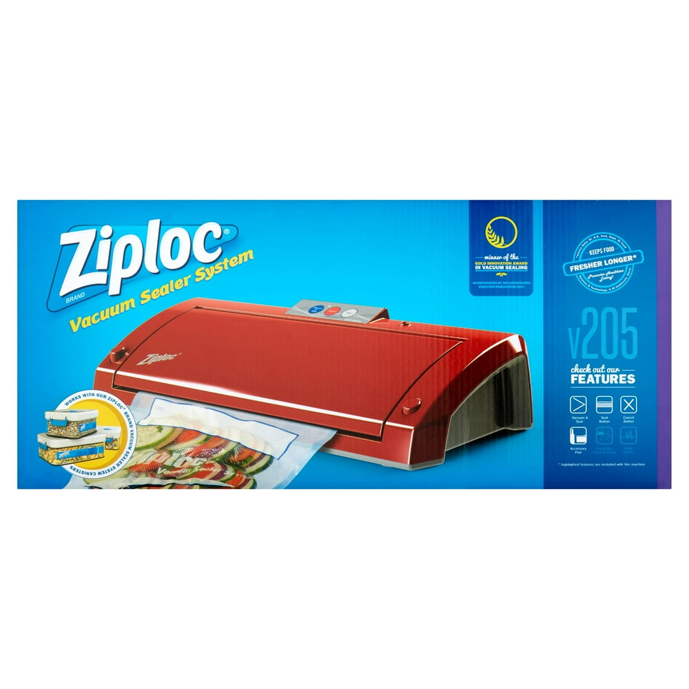 Ziploc V205 Vacuum Sealer, Red