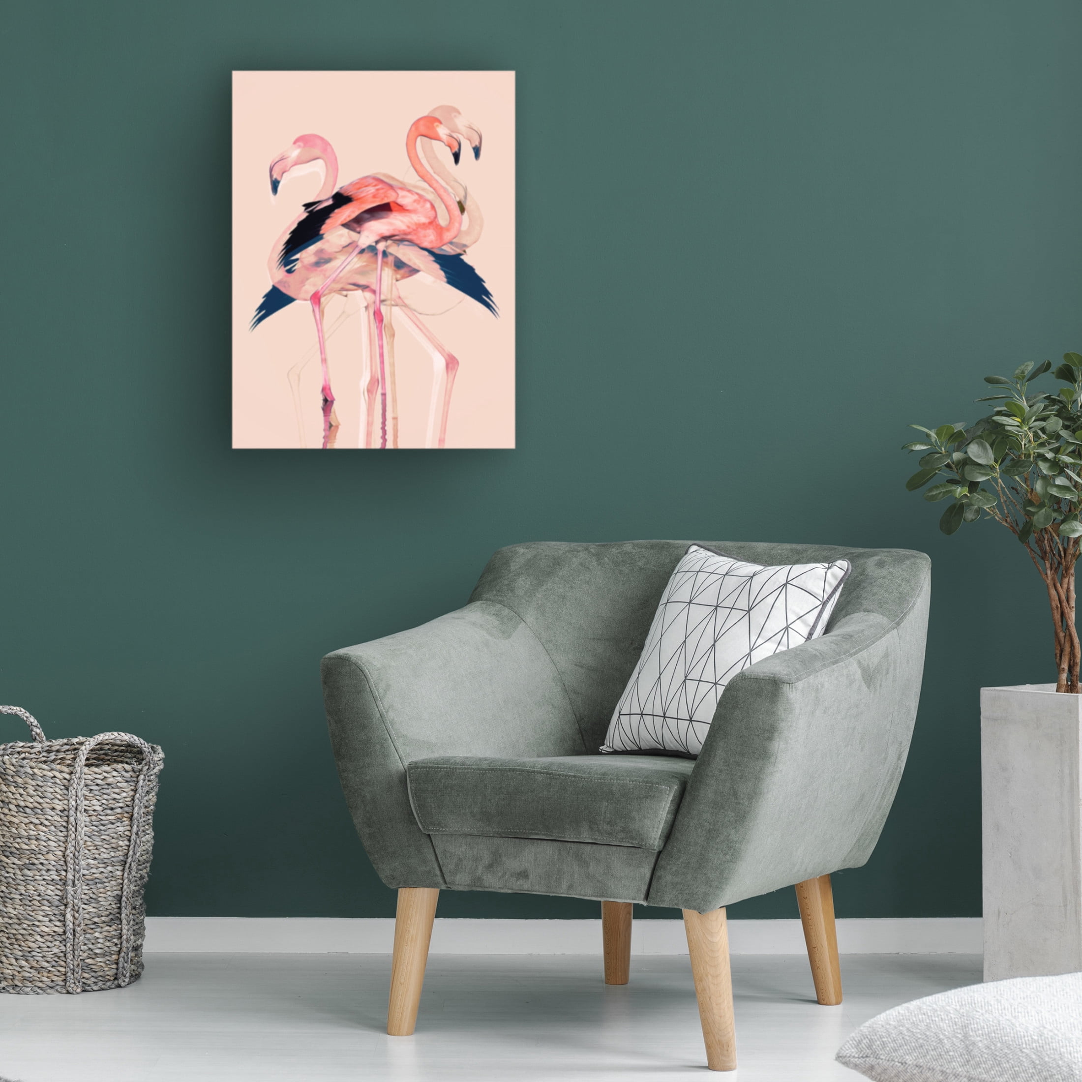 Trademark Fine Art Baard Martinussen Flamingos nr. 3 Canvas Wall Art