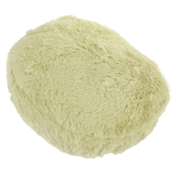 SOPOTUTU Round Plush Pillow Light Yellow Sports Theme Decorative Cushion for Women Soft Comfortable Home Decor 1 Set
