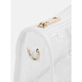 thumbnail image 4 of No Boundaries Women's Game Day Clear Mini Shoulder Bag, White, 4 of 5