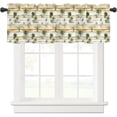 thumbnail image 2 of Curtain Valances for Windows, Retro Watercolor Tropical Plants Palm Tree Rod Pocket Valance Window Treatments Short Curtains for Kitchen Bathroom Living Room 54 x 18 Inches, 1 Panel, 2 of 6