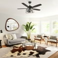 thumbnail image 3 of Smaair 52" 5 Blade Indoor Wood Ceiling Fan with Reversible Blade for Home Office, 3 of 8