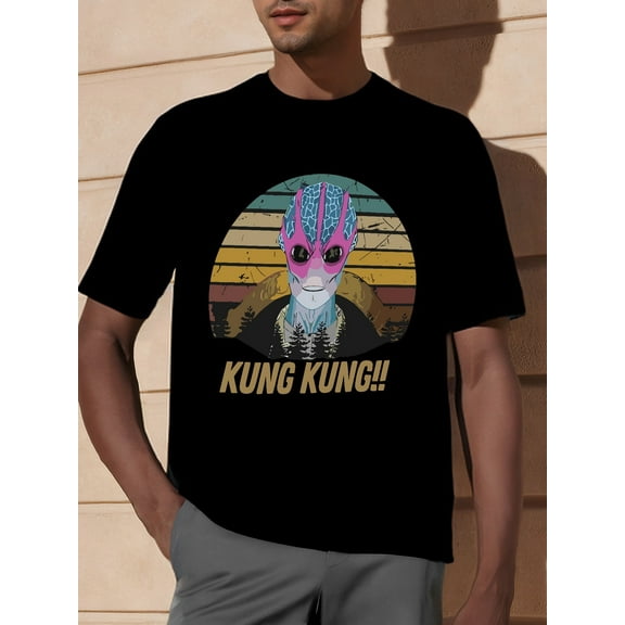 [Resident Alien T-Shirt] Comfortable Resident Alien Men's Summer Short Sleeve T-Shirt - Breathable Fabric, Casual Sporty Style