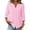Pink, variant on YuXingFu Going Out Tops V-Neck Pleated Ruffle Hem for Casual Black S