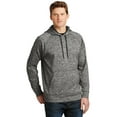 thumbnail image 4 of Sport-Tek PosiCharge Electric Heather Fleece Hooded Pullover-M (Black Electric), 4 of 6