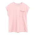 thumbnail image 5 of Hjtefg Girls' Summer Hooded Tee - Soft Short Sleeve Pocket Top | Comfortable Casual Wear for Beach, School & Play,Color: Pink Size: 9-10 Years, 5 of 5