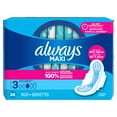 thumbnail image 3 of Always Maxi Feminine Pads with Wings for Women, Size 3, Extra Long Super Absorbency, Unscented, 3 of 15