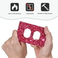 thumbnail image 4 of Disketp Pink Glitter Decorator Light Switch or Receptacle Outlet Wall Plate Decorator Wall Plate Child Safe Outlet Cover-Style S, 4 of 6