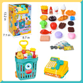 thumbnail image 6 of Richgv Cash Register Playset Toys for Kids, Pretend Play Money, Calculator, Scanner, Play Food Learning Toys for Toddlers 3-8, Gifts for Boys Girls, 6 of 7