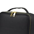 thumbnail image 5 of Bolsa de cosméticos de maquillaje, portátil, lavable, con doble cremallera, de transporte, organizador, contenedor de almacenamiento, PU para , negro Salvador Neceser de viaje, 5 of 5