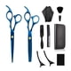 thumbnail image 1 of Tijeras para cortar cabello, 10 tijeras para cabello profesionales con tijeras para adelgazar, peine, capa y clip, 1 of 5