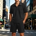 thumbnail image 2 of Byworldtasic Men's 2-Piece Activewear Set Zip-Up Polo and Drawstring Pants with Slant Pockets Set, 2 of 6
