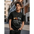 thumbnail image 1 of T-Shirt Décontracté à Manches Courtes pour Jeunes avec Imprimé Graphique Guitare - Tissu Léger Extensible, Coupe Régulière Col Rond pour Activités Extérieures Printemps/été, Vêtements de Musicien, Texture Confortable, 1 of 6