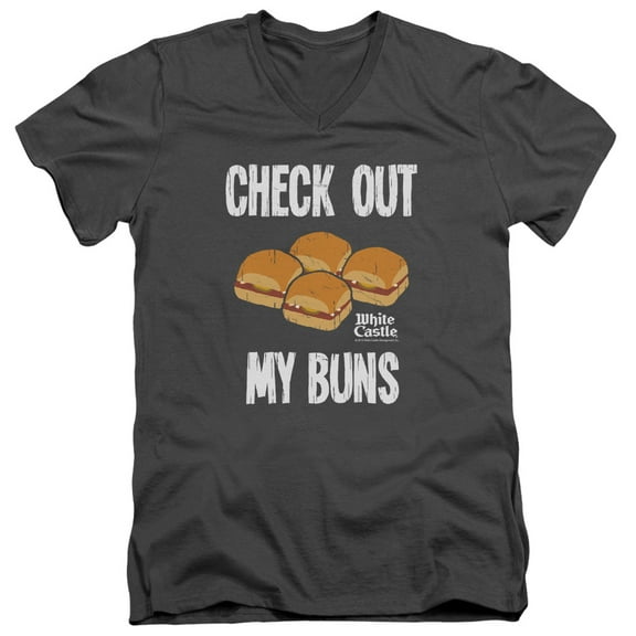 White Castle - My Buns - Slim Fit V Neck Shirt - Small