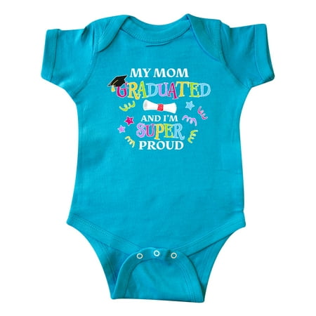 

Inktastic My Mom Graduated and I m Super Proud Gift Baby Boy or Baby Girl Bodysuit