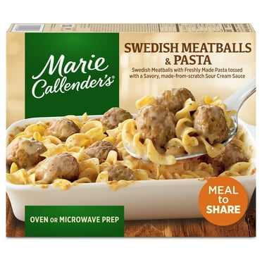 Marie Callender's Swedish Meatballs & Pasta, Meal to Share, Frozen Meal, 26 oz (frozen)