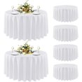 thumbnail image 1 of LAICAIW 6 Pack Round Tablecloth 120 Inch White, Stain and Wrinkle Resistant, 120’’ x 120’’, Polyester, Table Cover, 1 of 7