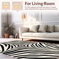 thumbnail image 2 of ODIKA 8'x10' Machine Washable Non-Slip Area Rug, Abstract Animal Inspired Striped Composition With Bold Flowing Lines High Traffic Rug, Black, 292650, 2 of 7