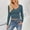 Dark Blue, variant on Base Layer for Women Trendy V Neck Tee Casual Long Sleeve Crop Tops Fall Fashion Outfits Beige S