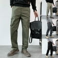 thumbnail image 5 of YOTMKGDO Cargo Pants for Men, Pantalones De Hombre, Mens Casual Loose Cotton Plus Size Pocket Lace Up Overall Tactical Pants Men， XXL, 5 of 9