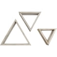 thumbnail image 3 of Ekena Millwork Set of 3, Triangle, Open Back, Vintage Farmhouse Shadow Box Shelves, Barnwood Decor Collection, Chalk Dust White, 3 of 15