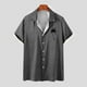 thumbnail image 2 of Camisas de Manga Larga para Hombres Blusa Cómoda de Cuello de Impresión, Camisa Casual de Poliéster para Uso Diario, de Fiesta Y de Primavera de Verano, 2 of 4