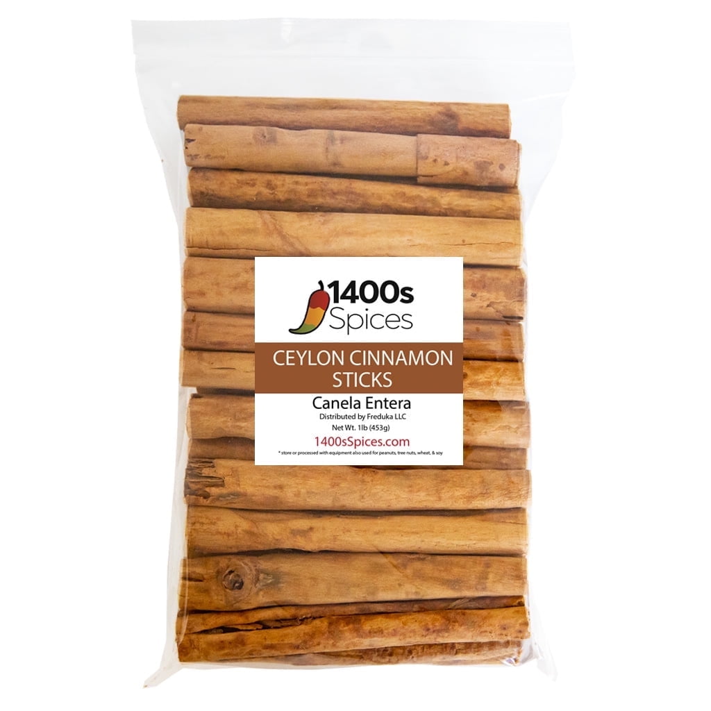 1lb Ceylon Cinnamon Sticks from Sri Lanka 5", True Cinnamon Stick, Canela Entera by 1400s Spices