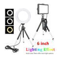 thumbnail image 2 of 6 pulgadas LED Ring Fill Light estudio foto Video USB luz pequeña ajustable selfie portátil, 2 of 11