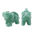 thumbnail image 1 of Figura De Cristal Tallada En Jade De Elefante De Piedra Natural De 2 Pulgadas, 1 of 7