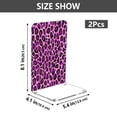 thumbnail image 2 of Wobogo Purple Leopard Print Acrylic Bookends Clear L-Shaped Book Holder with Non-Slip Pads for Books Files Magazines CD DVD 5.4×4.1×8.1in, 2 of 6