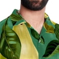 thumbnail image 5 of pear Men's Short Sleeve Poplin Button Down Hawaiian Printed Summer Beach Shirt, Unisex, 5 of 6