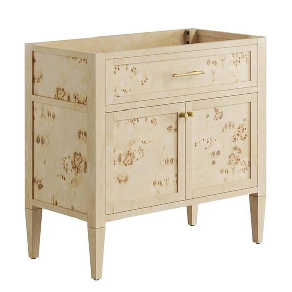 Modway Elysian 36" Modern Wood Bathroom Vanity Cabinet in Burgundy