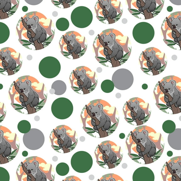 Koala Resting on Eucalyptus Tree Premium Gift Wrap Wrapping Paper Roll
