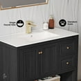 thumbnail image 4 of Chateau 36" Freestanding Bathroom Vanity in Black Oak with Sink Top, 4 of 9