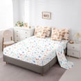 thumbnail image 5 of Erosebridal Kawaii Animals Capybara 7 Pieces Bedding Comforter Set,Rodent Animal Theme Pink Flowers Full Bedding Set For Kids Girls Reversible, 5 of 7