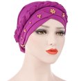 thumbnail image 1 of Bangcool Turban Couvre-Chef Torsadé Bonnet de Coton Couvre-Chef Couverture de Cheveux Wrap Sleep Hat, 1 of 10