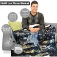 thumbnail image 6 of Camo Deer Blanket for Men, Men's Hunting Blanket Deer Hunting Gifts for Men, Camouflage USA Flag Blankets for Men, Hunting Decor for Room Bed Sofa 50"x 60", 6 of 6