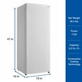 thumbnail image 3 of Koolatron Compact Upright Freezer, White, 5.3 Cu Ft, Space-Saving Design for Home Use, 3 of 9