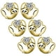 thumbnail image 1 of Aretes de Osos Perezoso VenDepot 3 Pzas OsoPerezoso/Corazón Color Oro Metal, 1 of 2